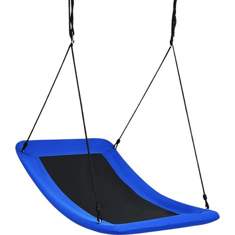 Columpio de árbol nido con cuerda ajustable para exterior 83 x 155 cm azul