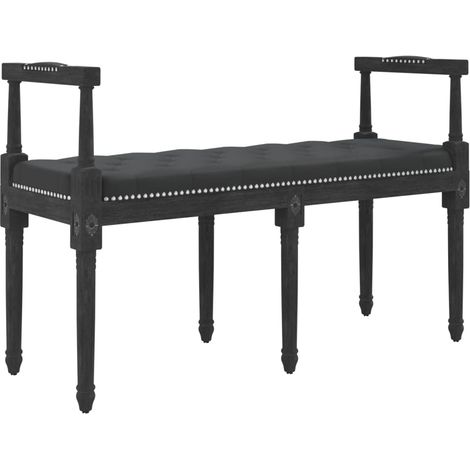 Banco banco 110 x 40 x 70 cm terciopelo negro 020010664