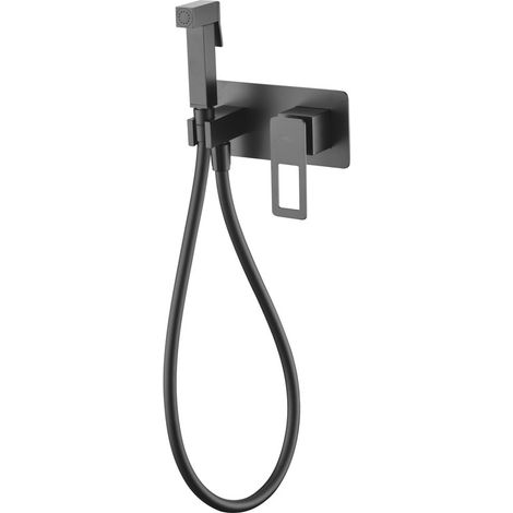 Mice - Douche hygiénique encastrable - Mitigeur Bide pour WC Encastré - Robinetterie WC - Noir Mat BDC032-5NG (1/3)