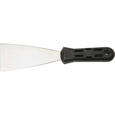Pittore Di Coltello In Acciaio Inox Con Manico In Plastica Nera., Larghezza. : 40 Mm