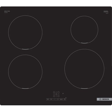 Bosch Serie 4 PUE611BB5E Piano cottura a induzione 60 cm 4 zone standard Nero. Colore del prodotto: Nero, Posizionamento dell'apparecchio: Da incasso, Dimensione della larghezza del piano cottura: ... (1/10)