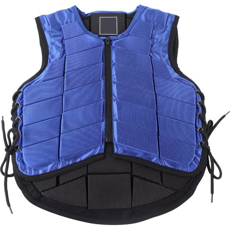 Gilet d'équitation enfant mousse rembourrée sécurité équine protection corporelle bleuCL (1/5)
