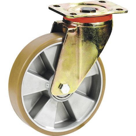 Lenkrolle Polyurethan-Rad ø 100mm Transportrolle Industrierolle Tragkraft 250kg (1/2)