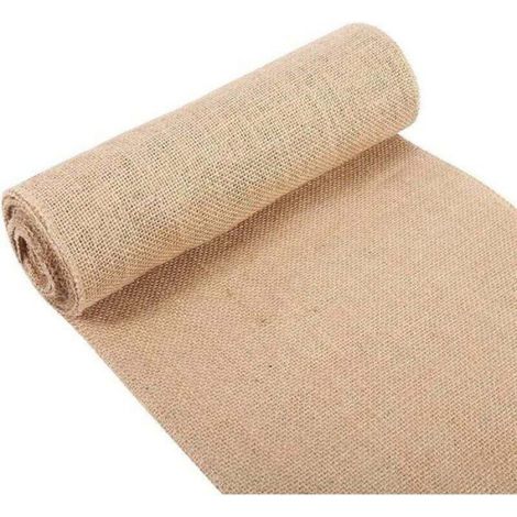 Chemin de table en toile de jute - ZOR® - 30x200 cm - Ruban décoratif - Lin naturel - Non toxique - Style vintage (1/5)