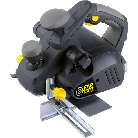 FARTOOLS Rabot électrique 850 W Rabot électrique - Puissance : 850 W - Lame bois : 82x3 mm - Éjection gauche/ droite - Ajustement par molette crantée - 3 profondeurs de chanfrein - Mode feuillure : 82 (1/5)