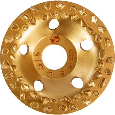 Disco de fresado de carburo EIBENSTOCK, grano grueso Ø 100 mm (dorado) - 37131000