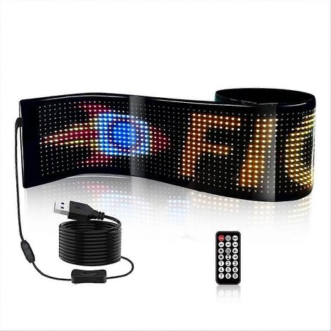 Panneau d'affichage flexible à matrice LED USB pour signalisation automobile (1/5)