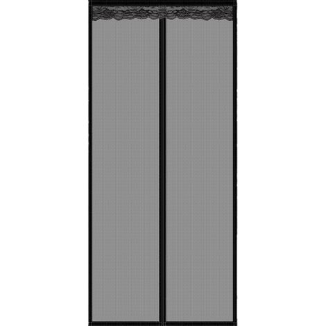 Zanzariera magnetica per porte 120 x 220 cm, tenda magnetica a maglia ultrafine con chiusura automatica, adatta per porte di balconi, cantine e terrazze, nera (1/5)