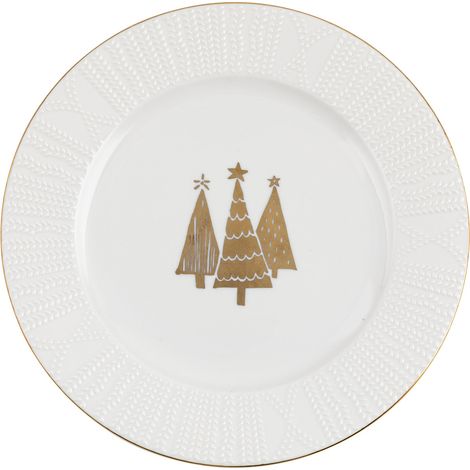Florina Goldener Weihnachtsbaumteller 27,5 cm