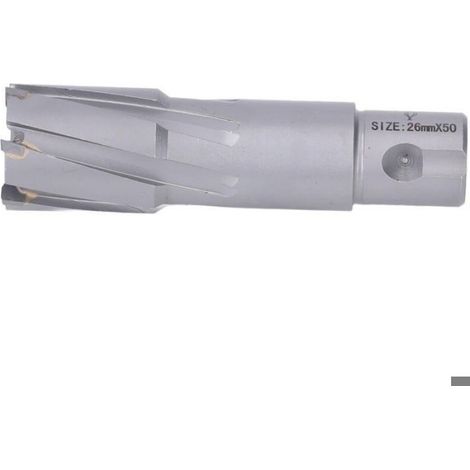 Mèche de Scie Cloche en Carbure, Plaque D'acier, Ouvre-trou pour Perceuse Magnétique, Profondeur de Perçage de 50mm (26mm) (1/5)