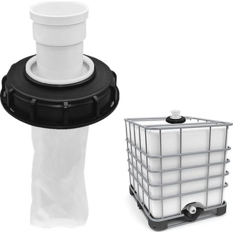 Filtre 180° pour couvercle conteneur IBC DN 150, 163 mm, nylon lavable, maille, eau de pluie (1/5)