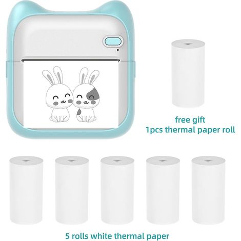 Mini-Taschenfotodrucker, tragbarer Thermodrucker, 203 dpi, kabellose Bluetooth-Verbindung für Pictur-BL-1- (1/5)