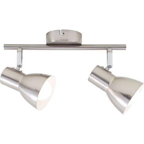 Lampada da soffitto Spot Retro orientabile E14 25 W argento metallo Briloner (1/5)