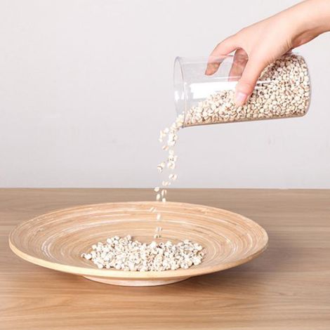 Bocaux de conservation hermétiques en plastique pour la cuisine, idéaux pour les céréales, les légumineuses et autres aliments à usage domestique. (1/5)