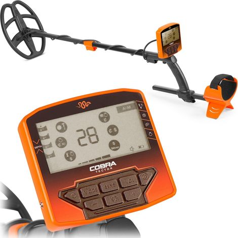 metal detector cobra tector modello rush caratteristiche principali rilevatore di metalli avanzato sonda di precisione impermeabile dd 280 mm ampio schermo lcd che mostra il tipo di bersa