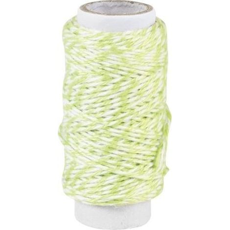 Hilo de algodón trenzado de 20 m, color verde claro