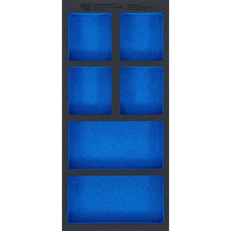 Inserto taller BGS espuma dura negro 408x189x32 mm (1/3)