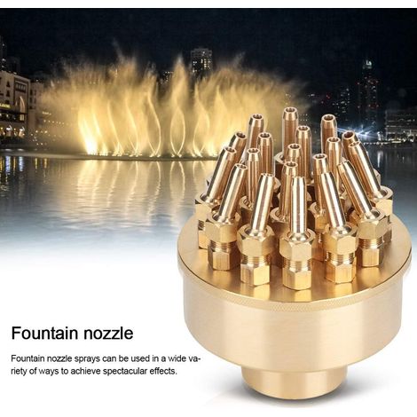 Buse de fontaine 1,5 pouce DN40 laiton – Tête orientable multi-jets – Décoration jardin et paysage (1/5)