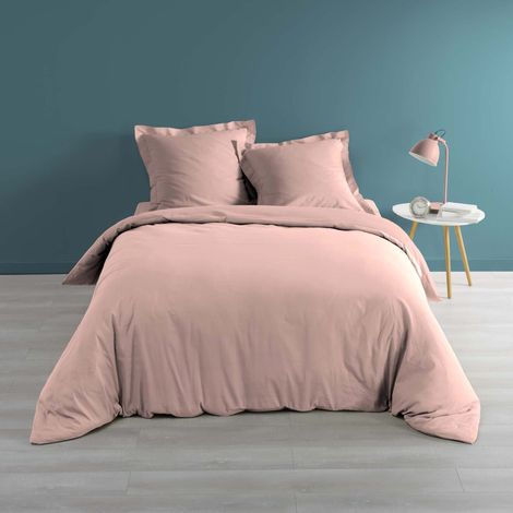 douceur d'intérieur, Copripiumino (240 x 220 cm) Percaline Rosa, Percaline di Cotone (1/5)