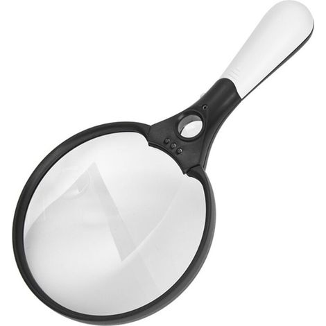 Grande Loupe avec Éclairage à LED - Lentilles de Grossissement 2X 4X 25X - Meilleure Loupe Géante avec Lumière pour la Lecture, l’Exploration, l’Inspection, Cartes du Monde, Journaux, et Bijoux