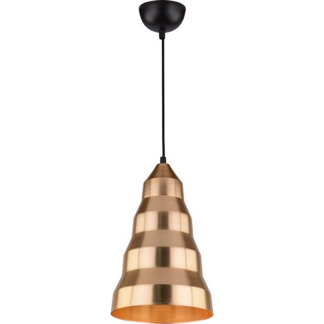 Suspension Candellux Vesuvio métal noir/laiton Ø20 E27 (1/3)