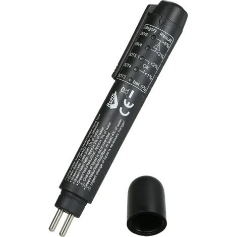 Stylo testeur de liquide de frein pour liquides de frein DOT3, DOT4, DOT5.1, ENV6 et ENV4 avec 5 indicateurs (1/5)