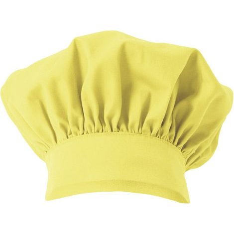 Gorro francés de cocinero con frunce VELILLA Serie 404001  Amarillo claro