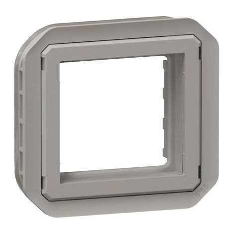 ADAPTADOR PLEXO IP20 PARA FUNCION MOSAICO - ACABADO GRIS SIN OBTURADOR LEGRAND PATA069582L (1/3)