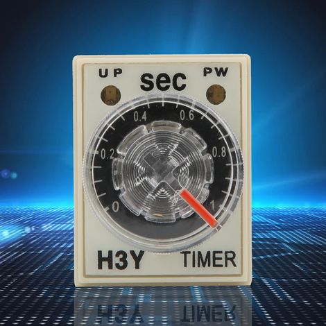 H3Y-2 Verzögerungs-Timer-Relais, 8-polig, mit 0-1 Sekunden Drehknopf, Zeiteinstellung, 5 A für verschiedene Zwecke (110 VAC) (1/5)
