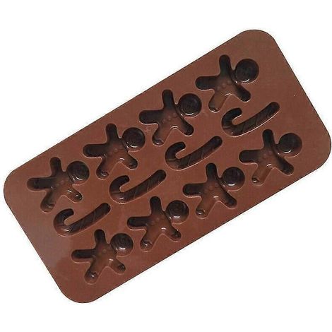 Moule à chocolat de Noël, moules en silicone pour fondant, bonhomme en pain d'épice, cupcakes, décoration de gâteaux, bonbons, biscuits, plateaux à desserts (1/5)