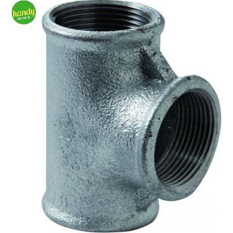 Raccordo a tee in ghisa zincato gf femmina 3 x 3/4