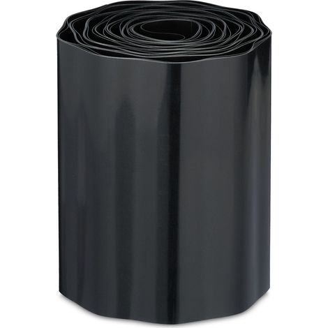 Set di 5 bordure da giardino flessibili per delimitare spazi verdi e sentieri in plastica nera 130016928
