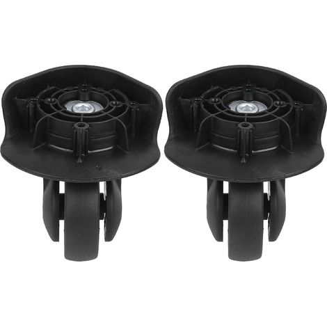 Paire de roues silencieuses noires A65 pour valise, roues universelles de rechange pour bagages et accessoires de plein air (1/5)