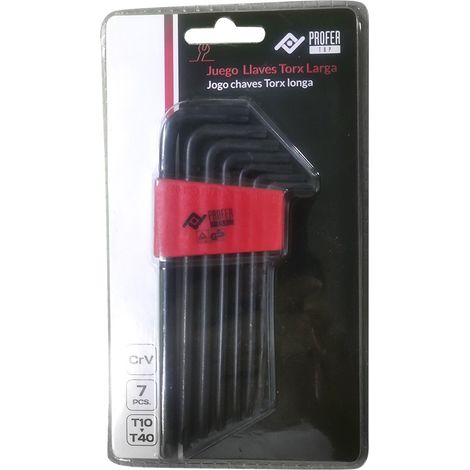 CHIAVE TORX LUNGA SET 7 PZ - T10-T40