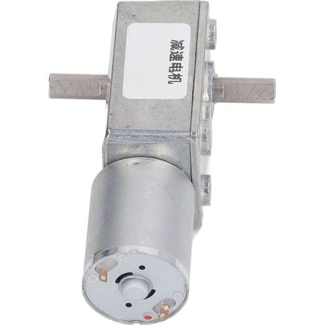 Motoréducteur à vis sans fin 12 mm à double arbre, autobloquant et réversible, à torsion élevée, 12 V, 50 tr/min (1/5)