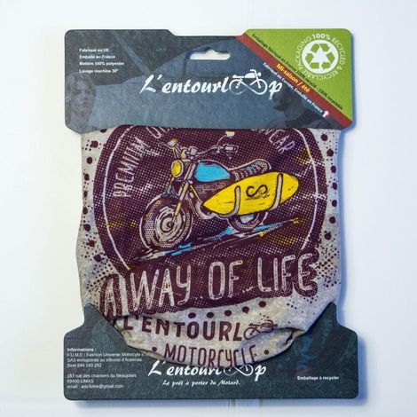 Motorrad-Halstuch l'entourloop motorcycle beach Farbe grau 100% (1/3)