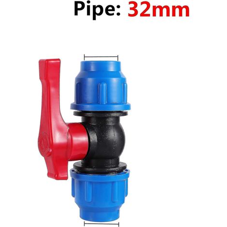 Raccords de tuyauterie PE 2024, 32 mm, pour tubes d'eau, connexion directe, joint rapide, vanne à bille, accessoires d'irrigation agricole (1/5)
