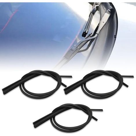 spazzole tergicristallo universali in gomma da 800 mm x 6 mm di ricambio per Volkswagen BYD Buick Chevrolet Nissan (2 pezzi/nero) (1/5)