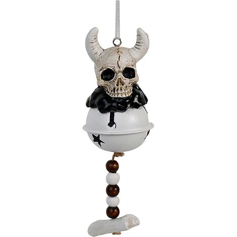Gothique grelot cloche décoration, crâne de taureau ange ailes, pour Halloween sapin et décoration de fête,B (1/5)
