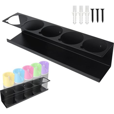 1pcs Support mural pour bombe aérosol avec 5 trous, support mural pour voiture et peinture, support de rangement utilitaire, support de rangement pour huile, gain de place (1/5)