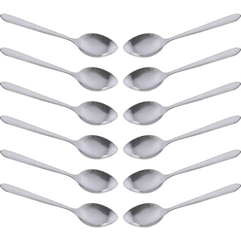 Cuillère À Café - En Acier Inoxydable - Pour Thé Glace Et Cocktails - Lot De 12 (1/5)