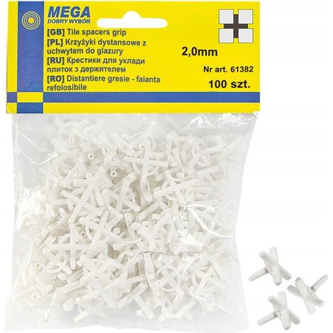 Zubehör für Bodenfliesen mega 61382 2 mm 100 Stück