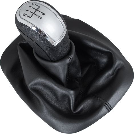 Pomello del cambio e cuffia in argento per Skoda Fabia I 99-08 (1/5)
