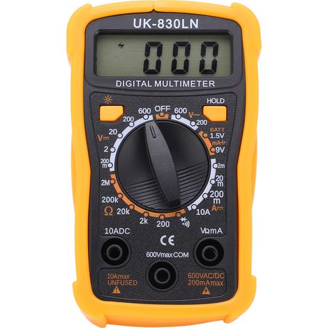 Multimètre numérique universel UK-830LN avec écran LCD, protection contre les surcharges et haute précision pour les tests d'électricité (1/5)