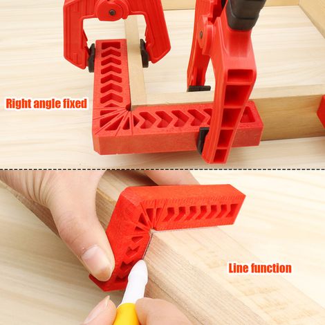 Serre-joints à angle droit, serre-joints d'angle, règle, dispositifs de serrage, outil de serrage pour le travail du bois, serre-joint en L, règle (1/5)