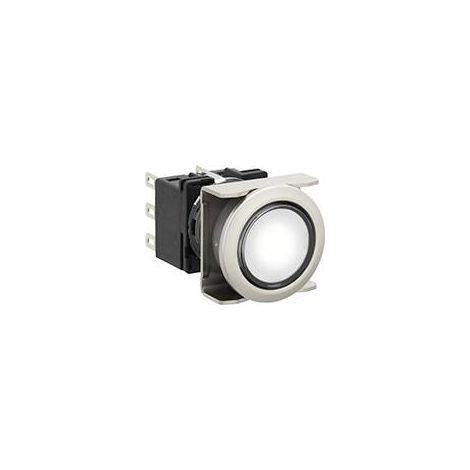 Idec LB6ML-M1T64PW LB6ML-M1T64PW Bouton-poussoir lumineux à rappel 250 V, 125 V, 30 V 5 A 2 x Off/(On) à rappel (Ø) 22 mm IP65 1 pc(s) S111632