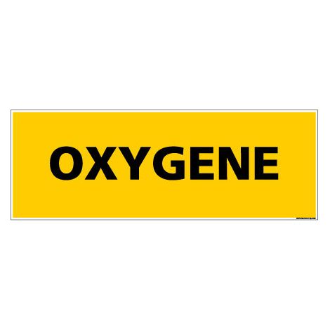 Panneau de Signalisation danger OXYGENE (C0194) - Adhésif - 210 x 75 mm