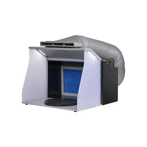 Cabine de pulvérisation aérographe, design portable, double ventilateurs d'échappement (1/2)