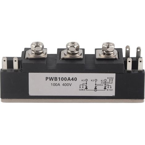 Module de redressement thyristor PWB100A40, 100A 400V, pour contrôle de circuit à 3 bornes (1/5)