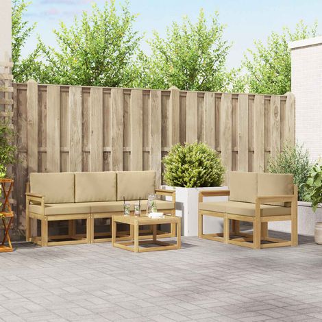vidaXL Conjunto de sofás de exterior 6 uds. (1/5)